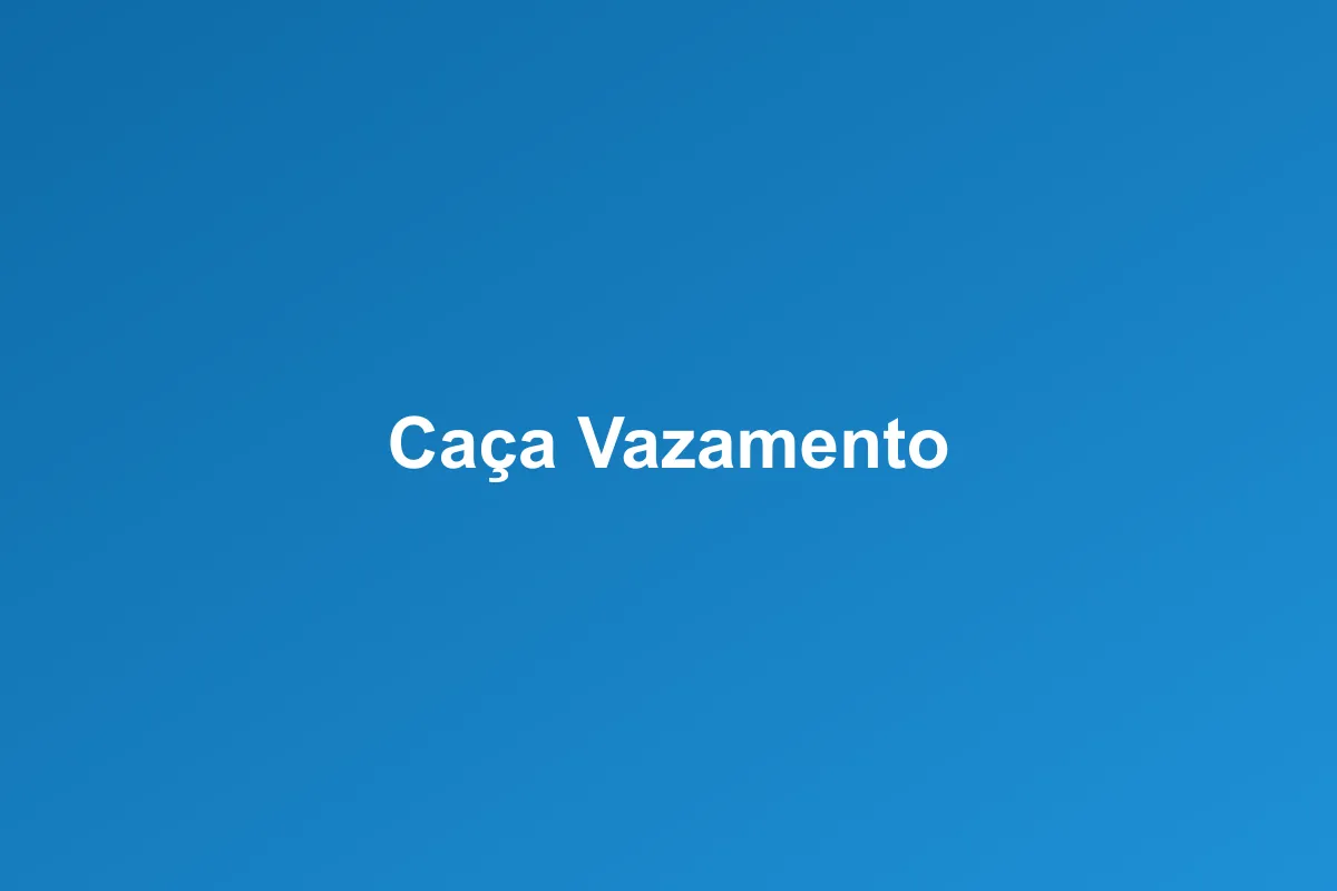 Caça vazamento em Fortaleza
