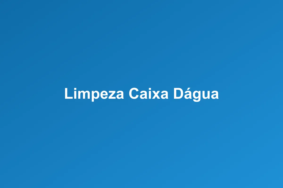 Limpeza de caixa d'água em Fortaleza
